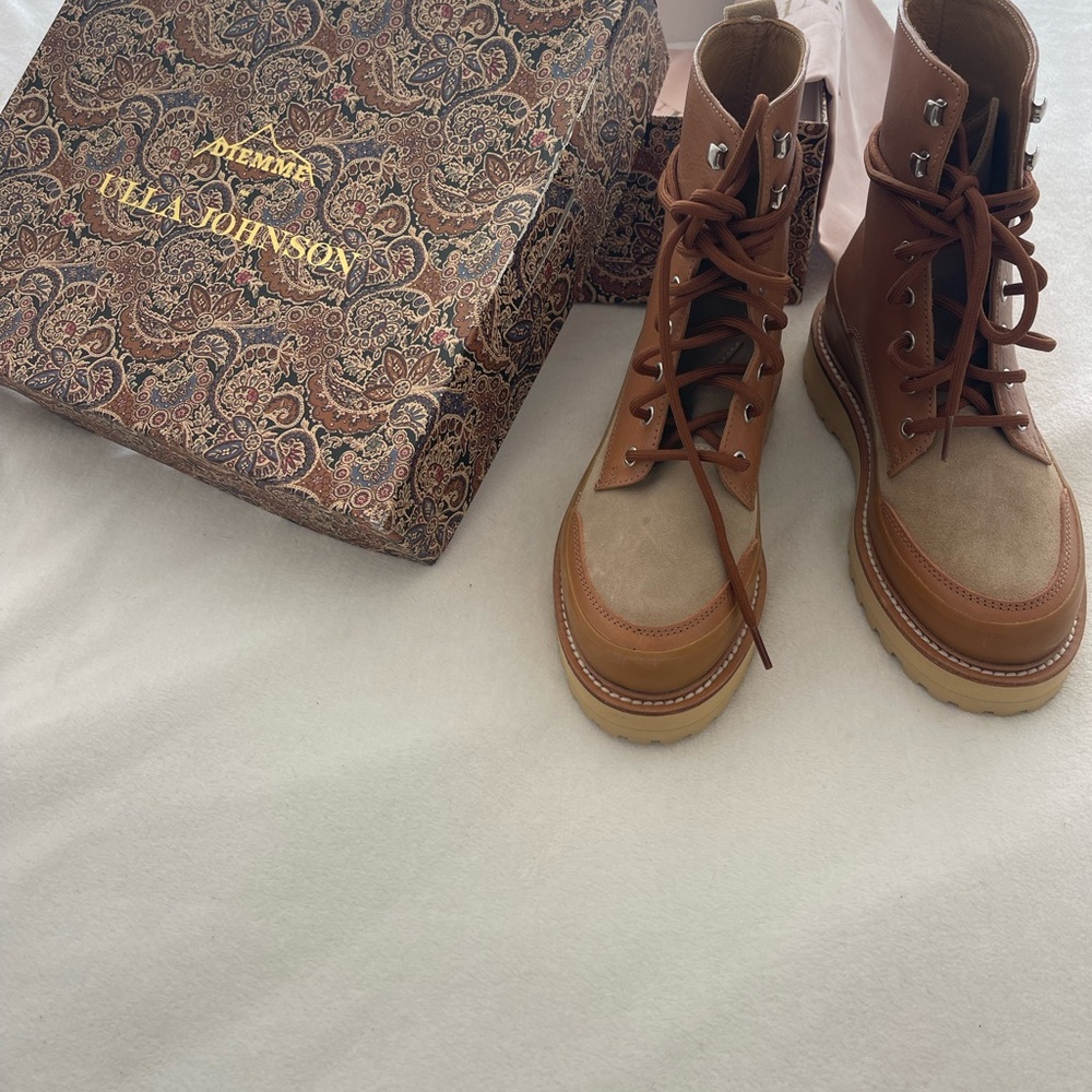 Ulla Johnson Diemme leather hiking/ combat boot